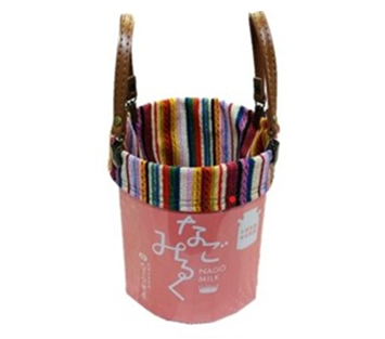 なごみるく箱で作ったバスケット型収納ボックス