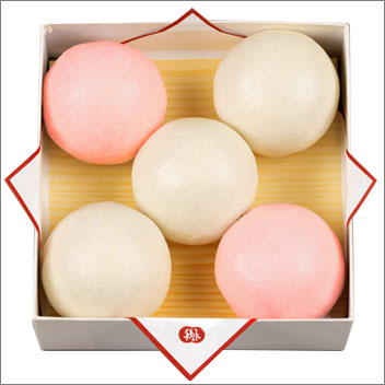 上用紅白饅頭（5ヶ入）
